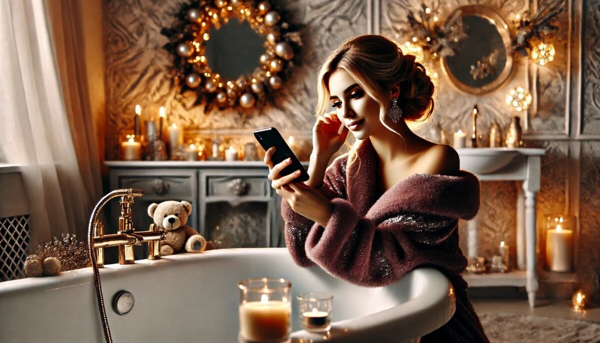 Когда ванна, свечи и телефон — это твой идеальный вечер. Осталось только убедиться, что ИИ не начнёт давать советы по температуре воды.
