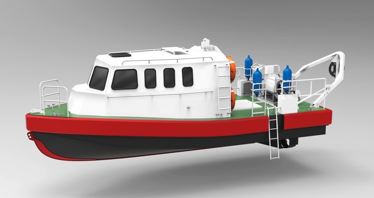 Катер для научно-исследовательского судна (НИС) по изучению арктического шельфа «Камбала». Источник: t.me/kmz1ru