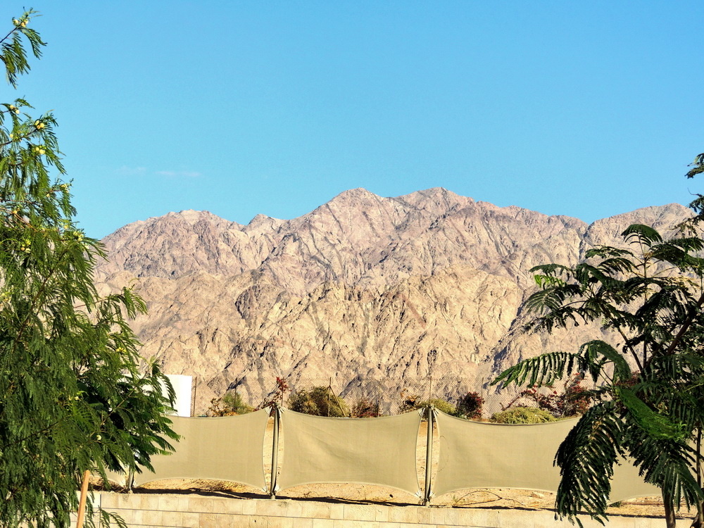 Вид с трапа самолёта. Аэропорт в Акабе. Иордания