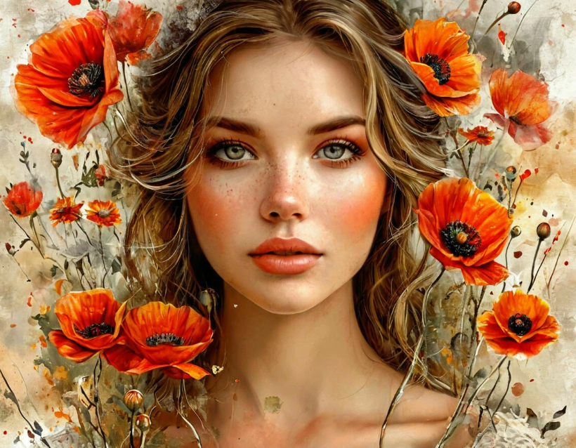 Портрет в стиле Варги Сздиония, Вероника Степанова - российский клинический психолог и ютубер. Знак Льва