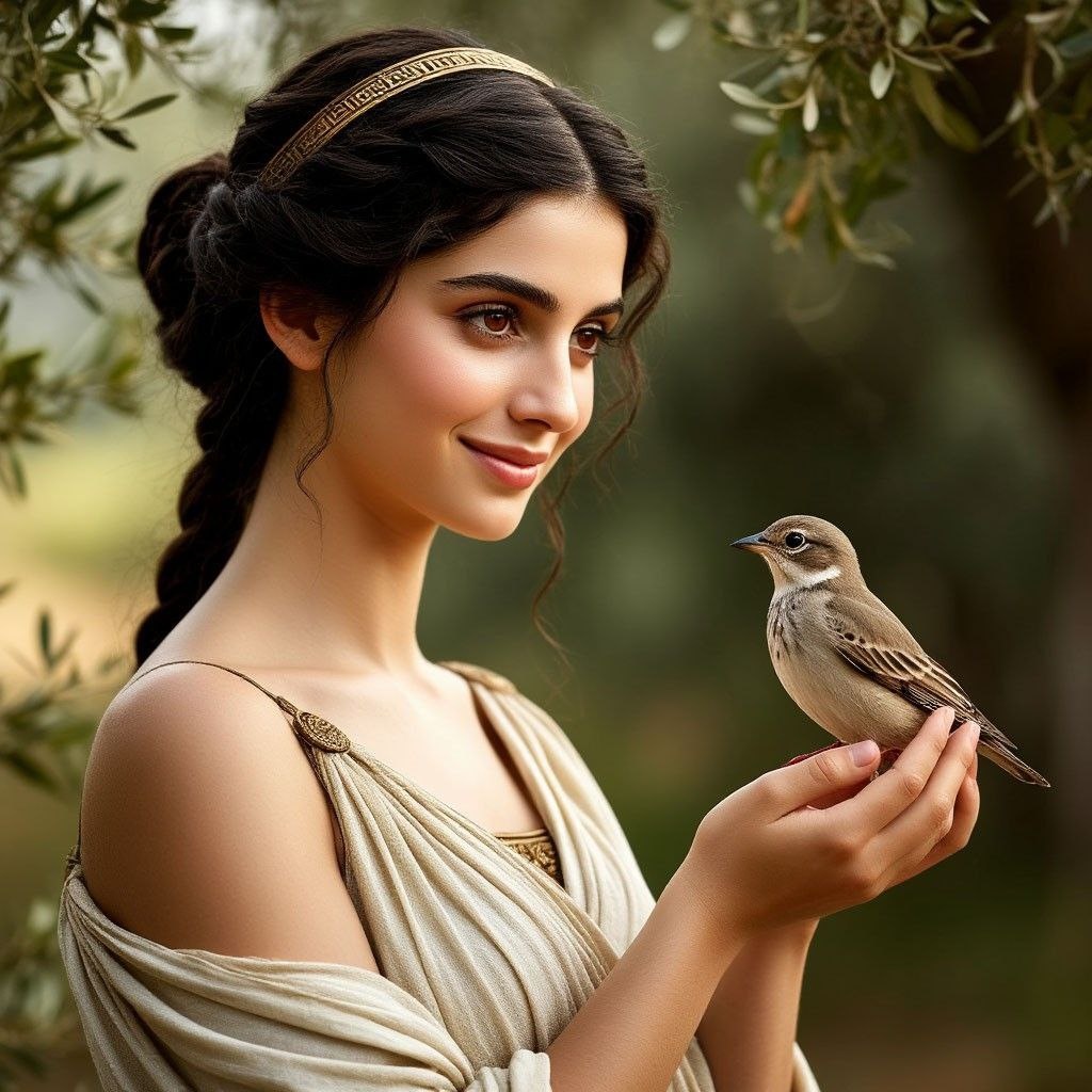 Зевс полюбил Геру, когда она была юной девушкой, и превратился в кукушку, которую она поймала (нейросеть)