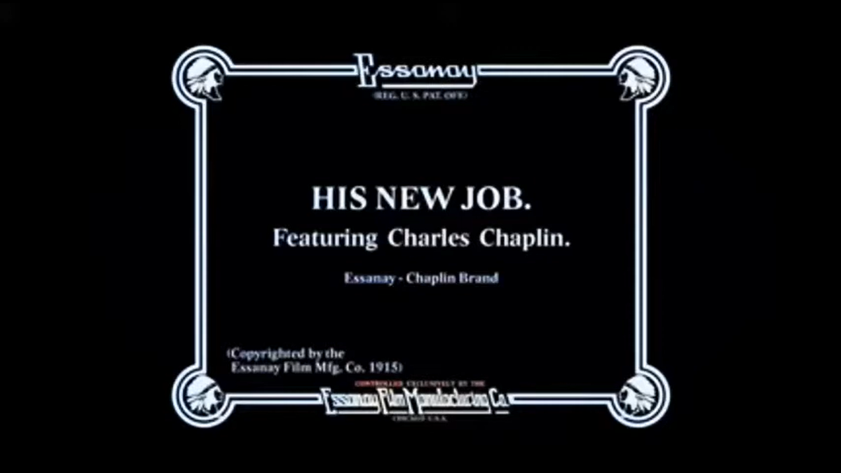 Исторический кадр из His New Job