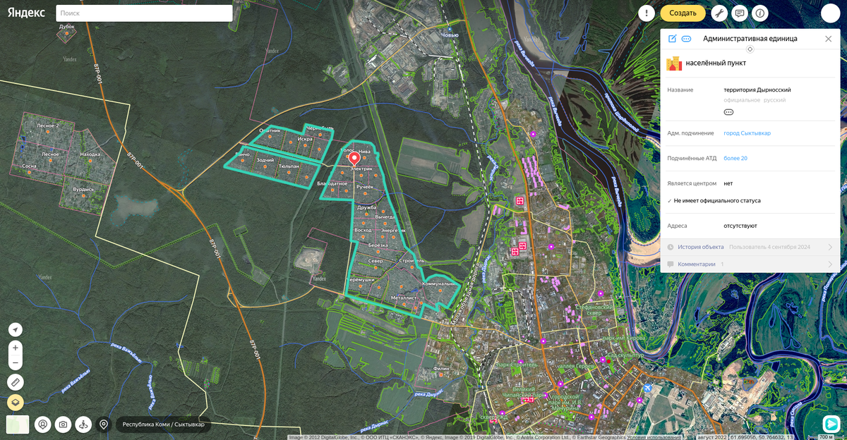 Народная карта - Редактор Яндекс Карт. Дырносские дачи.