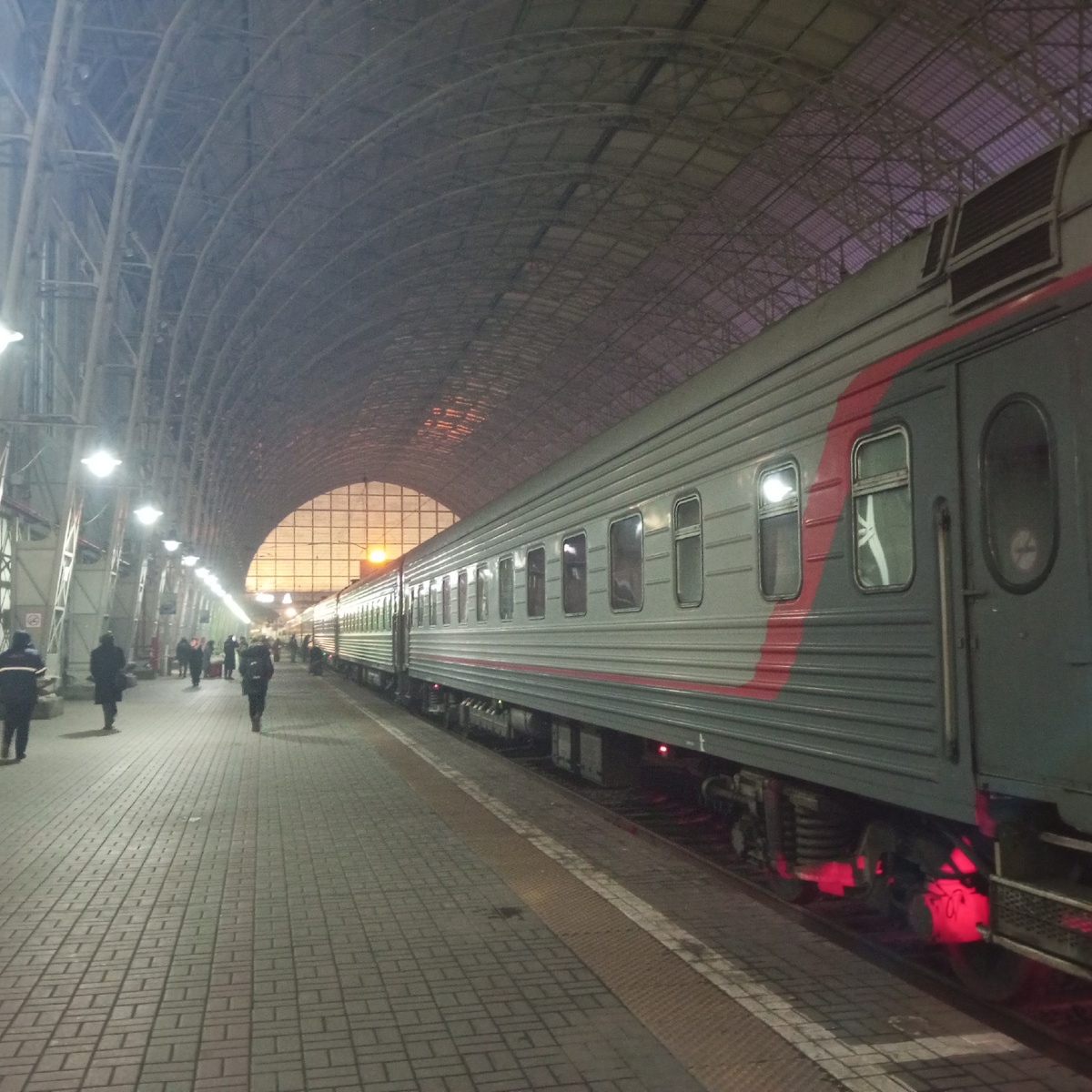 Поезд 057/058 на Киевском вокзале, общий вид