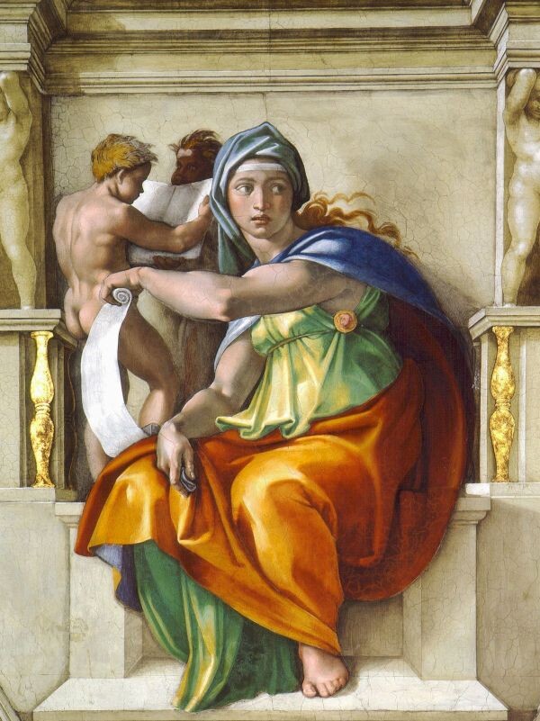 Микеланджело Буонарроти "Дельфийская сивилла" (1508-1512) - Сикстинская капелла