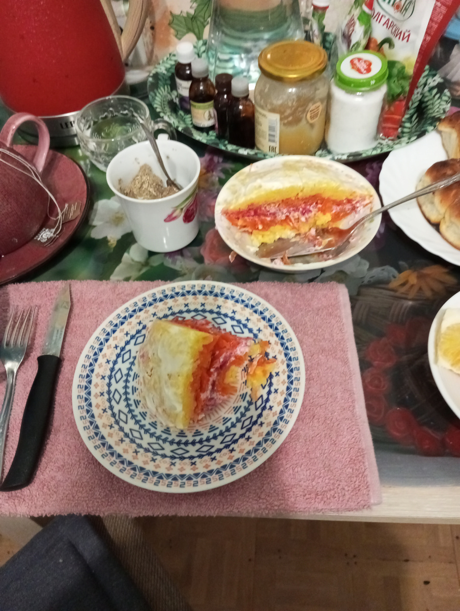 Фото автора статьи.Овощная слойка.