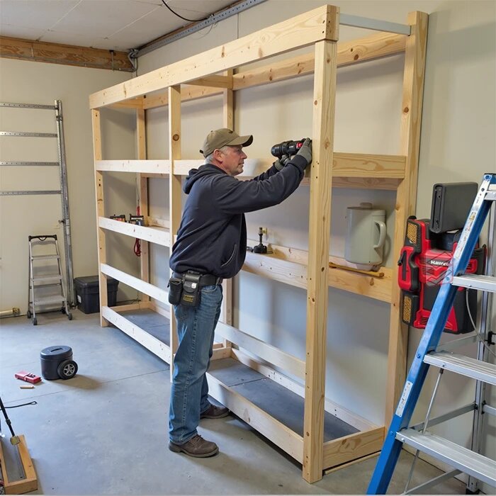 Стеллаж в гараж своими руками - фото Стеллаж Мастер