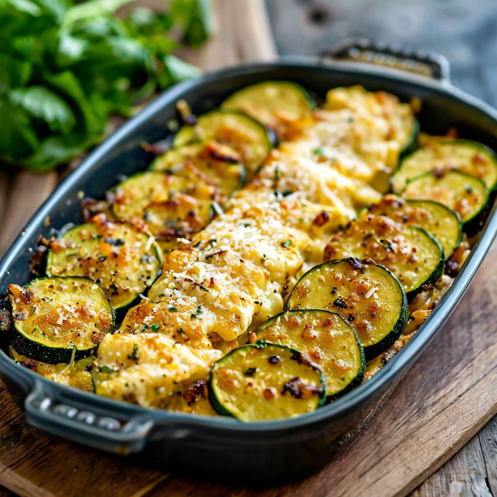 Запеченные кабачки с сыром 