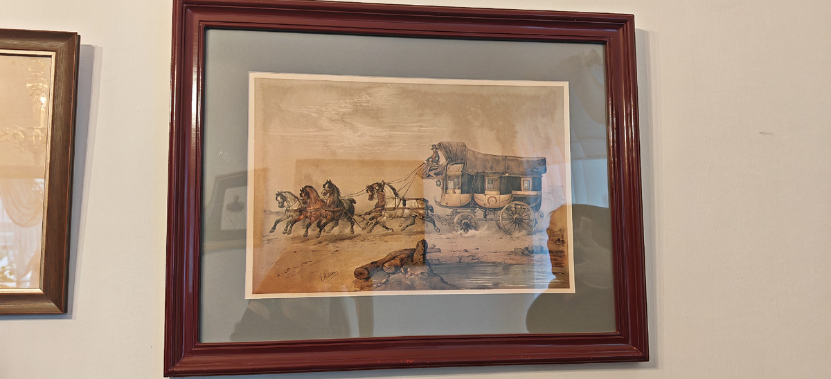 Один из самых ценных экспонатов музея. Жан-Виктор Адам. Гравюра, подкрашенная акварелью