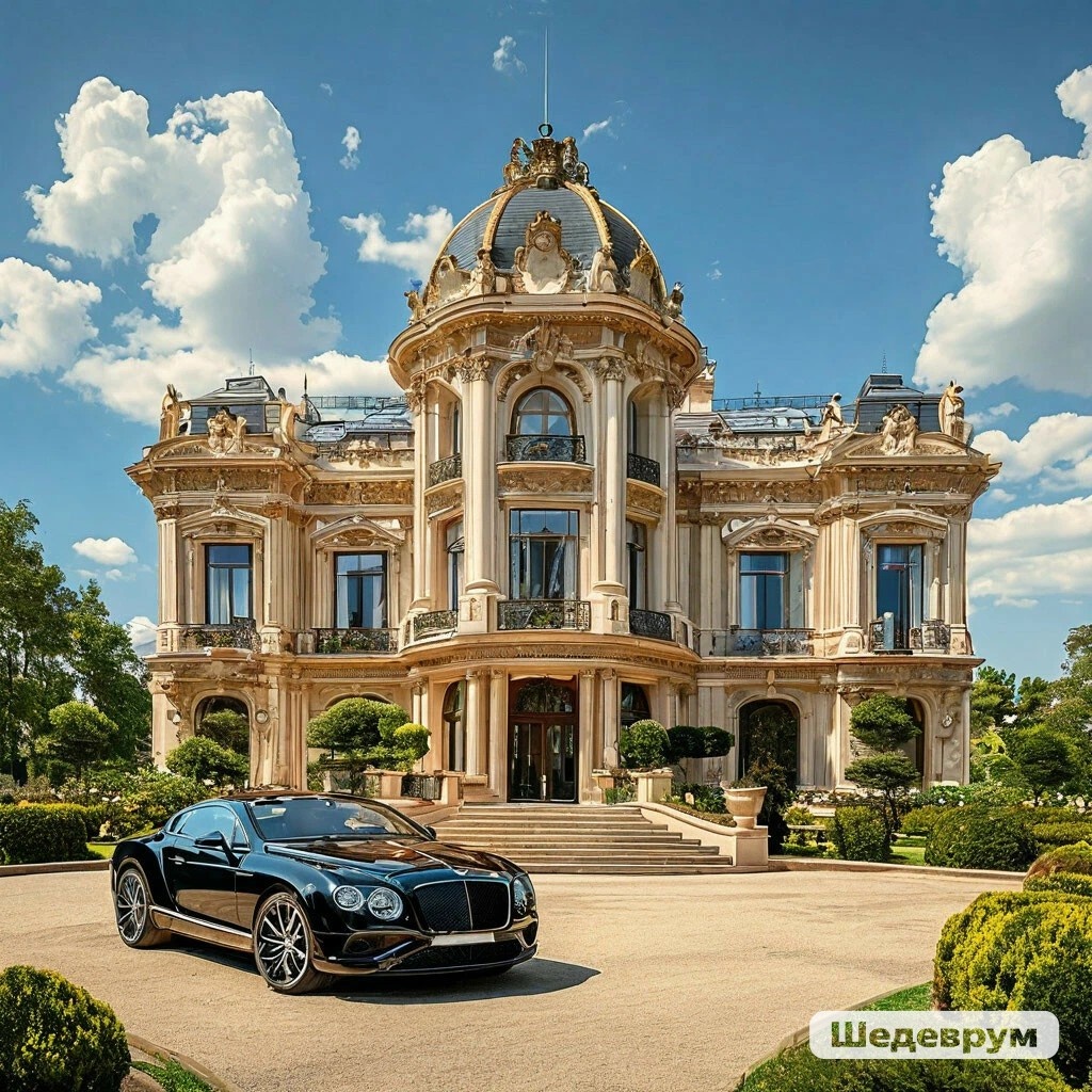 Создано нейросетью. Зачем мне такое? Очень дорогое содержание такого имущества. И сколько надо работать? Лучше наслаждаться жизнью