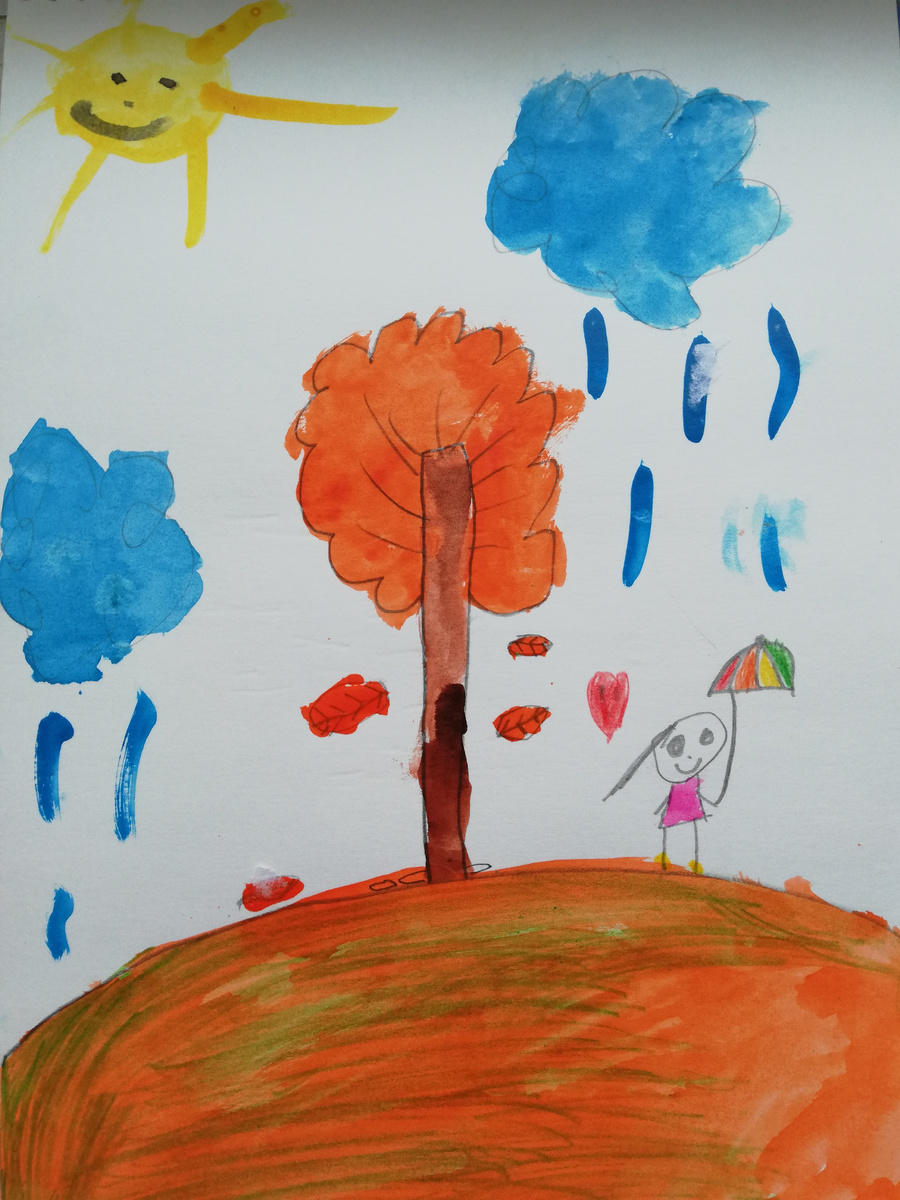 Вот такая осень (рисунок дочери автора)