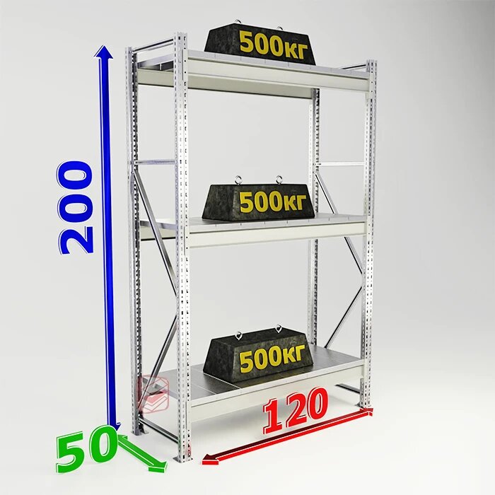 Стеллаж металлический для гаража или склада фото СтеллажМастер