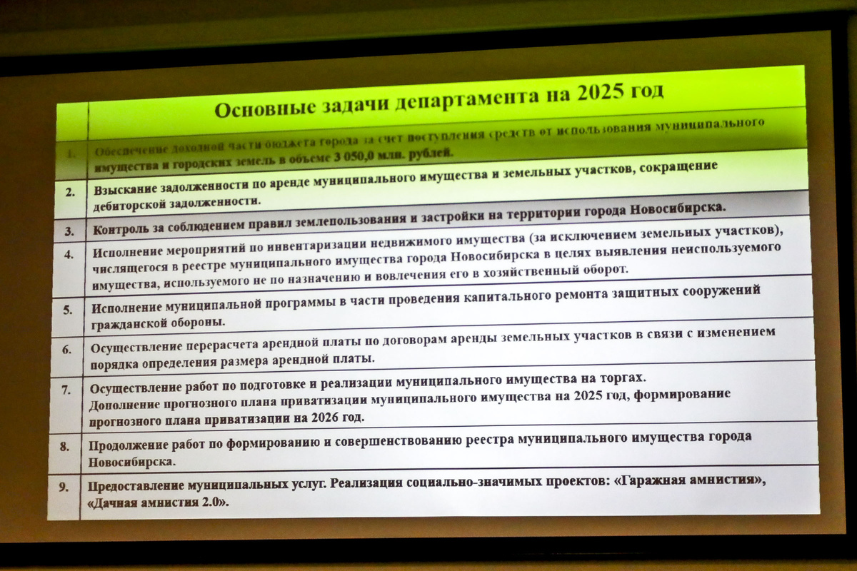 На подведении итогов работы департамента земельных и имущественных отношений мэрии. Фото: Павел Комаров, nsknews.info