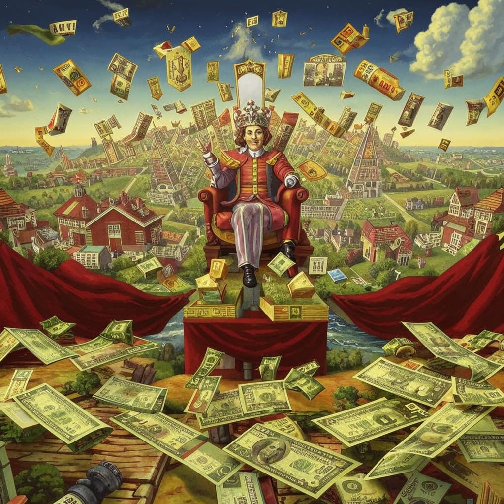 много денег