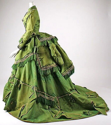 Платье 19 века, окрашенное зеленью Шееле