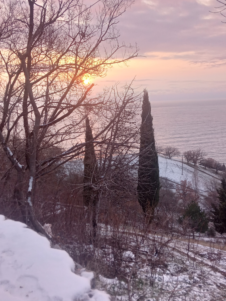 Первый снег лёг на ЮБК 2025