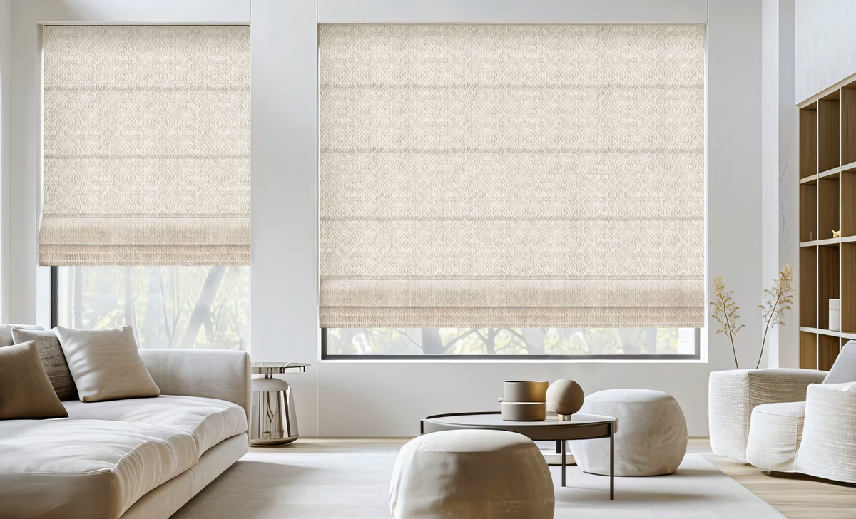 Римские шторы, модель MAXI от AMIGO, ткань Диамант 2259 магнолия