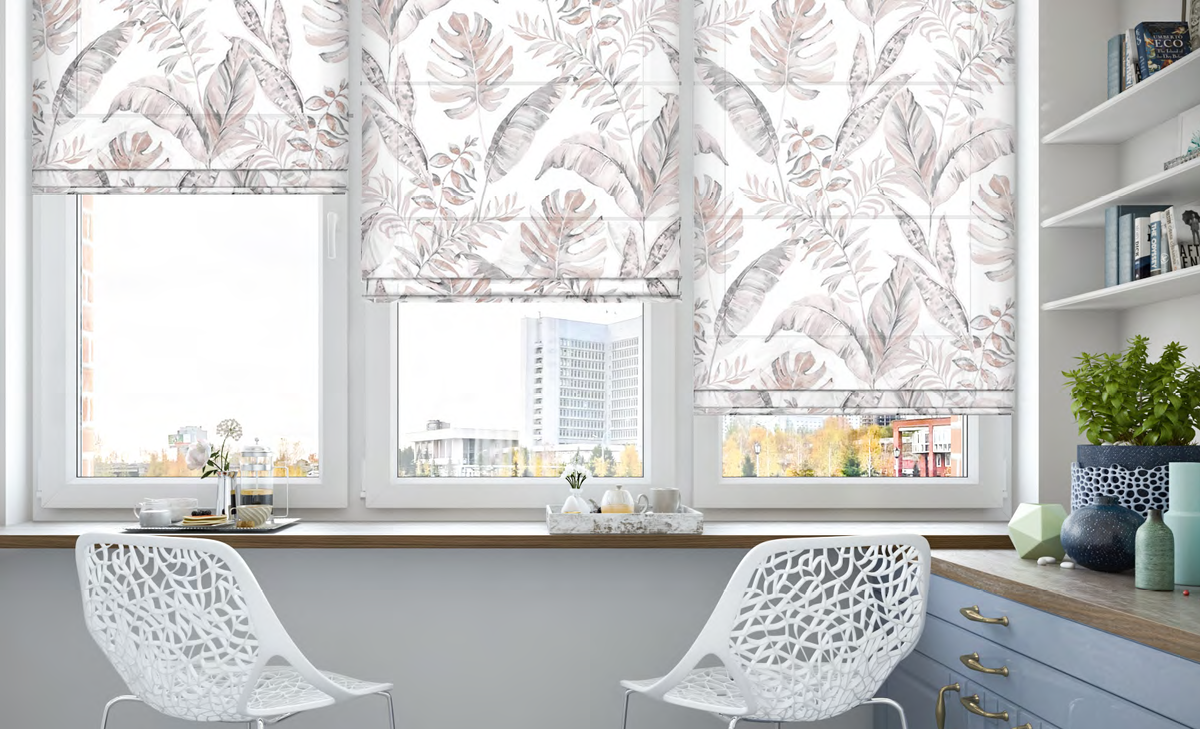 Римские шторы, модель mini от AMIGO, ткань Эви 2870 коричневый