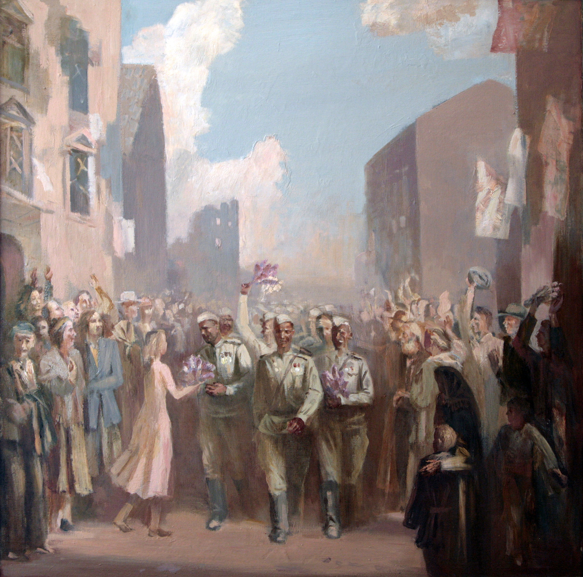 Покидченко Евгений Яковлевич Освободители 1985 Х., м. 110,5х110,5. РОМИИ