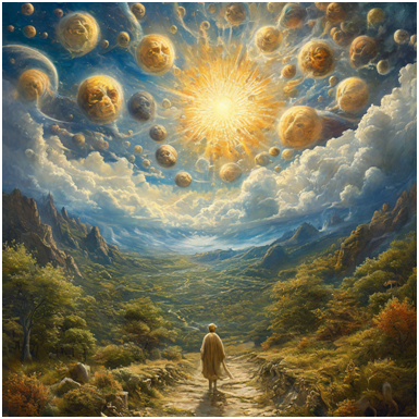 Сгенерировано ИИ- Души перед воплощением.