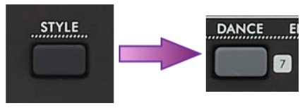 Выбор стиля на синтезаторе Yamaha PSR-E473