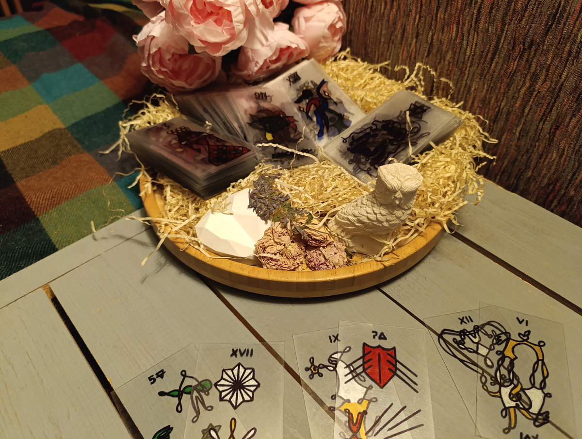 Читаю слева направо, только верхние части карт.