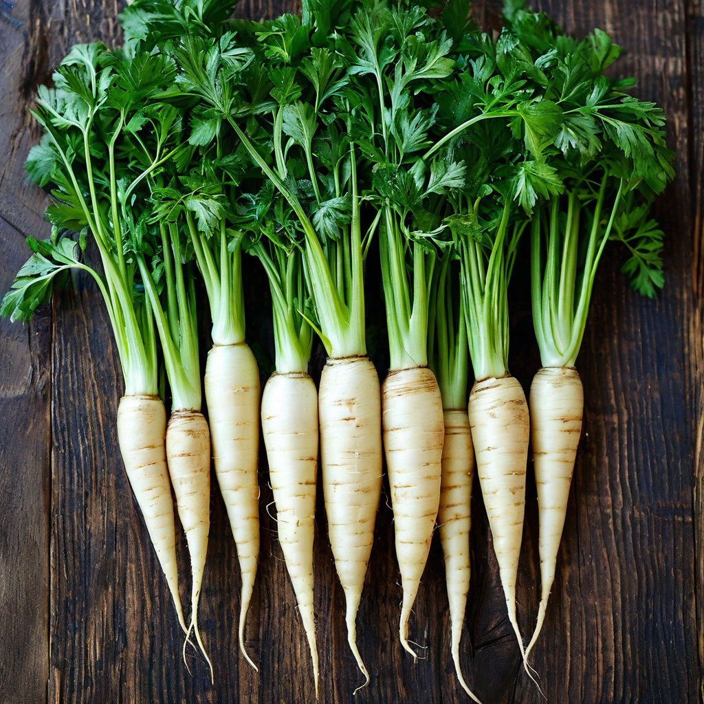 Пастернак — это корнеплод, который внешне похож на белую морковь.