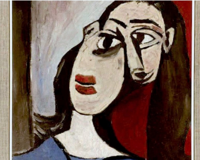 "Портрет Доры Маар" П. Пикассо, найденный Луиджи Ло Россо; размер полотна 39х53 см