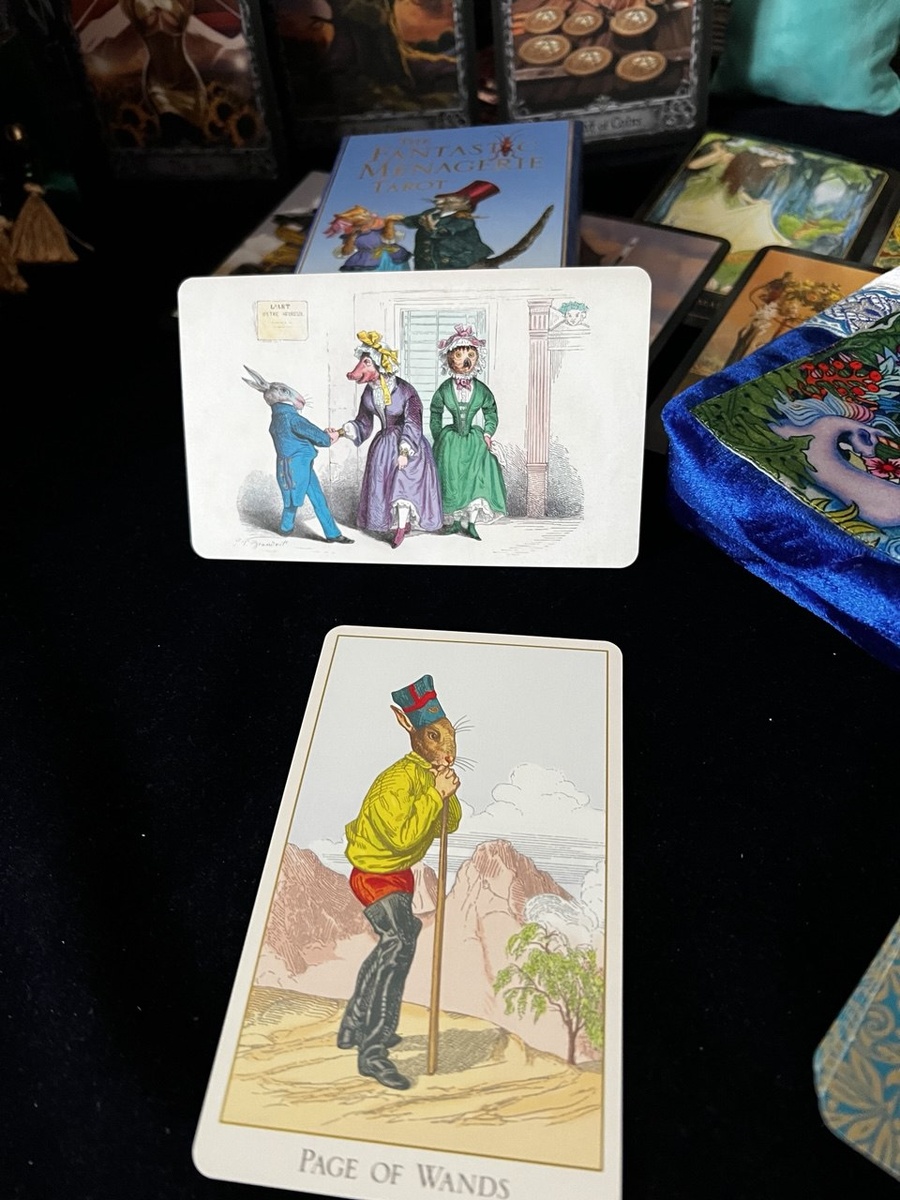 Паж Жезлов в колоде Таро "Фантастический зверинец"
