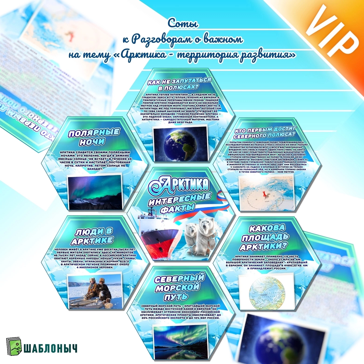 Соты (гексы) к Разговорам о важном «Арктика-территория развития»