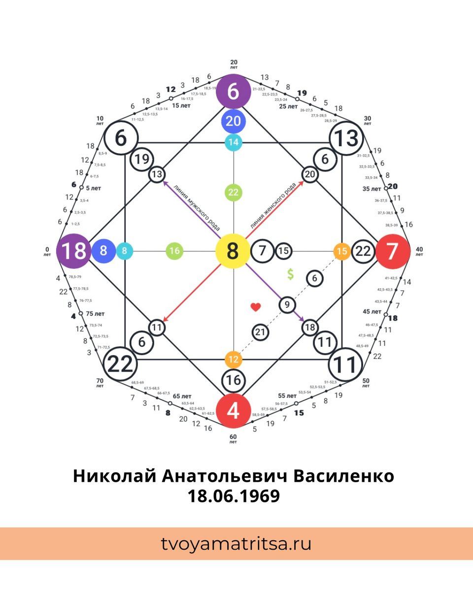 Николай Василенко, Матрица Судьбы по дате рождения