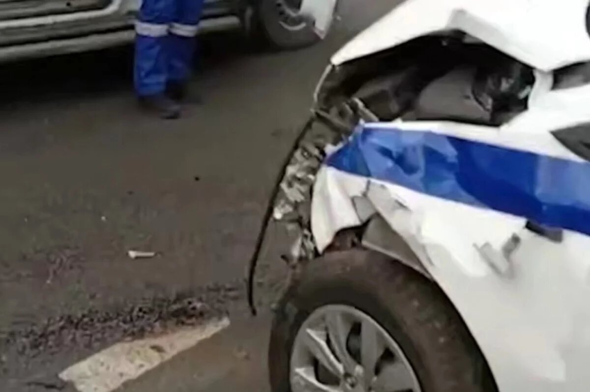    Появились кадры момента ДТП с авто актера Матросова и машиной ДПС