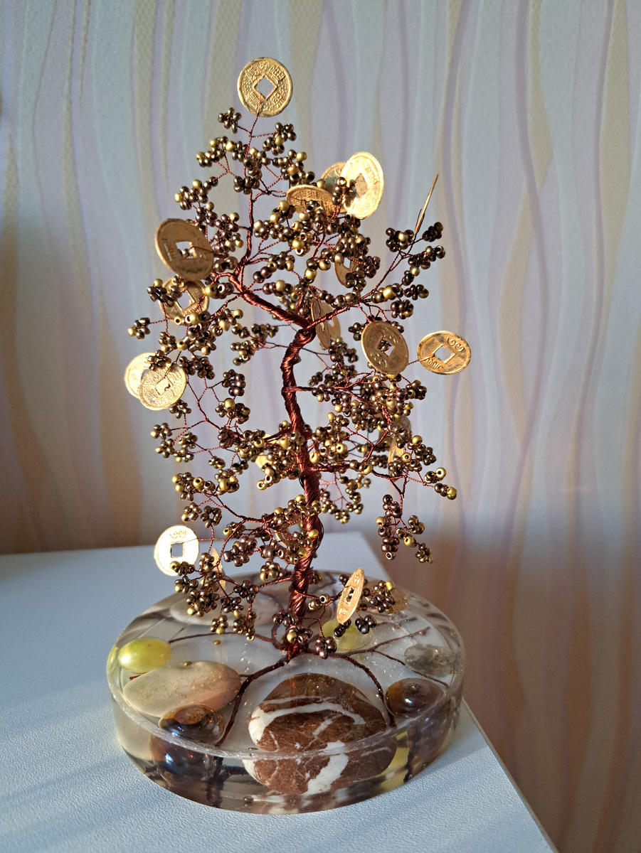 Январь. Денежное дерево, переделка. Оригинал был в 2021