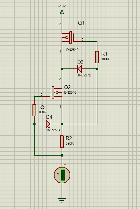 Источник тока на DMOS FET DN2540