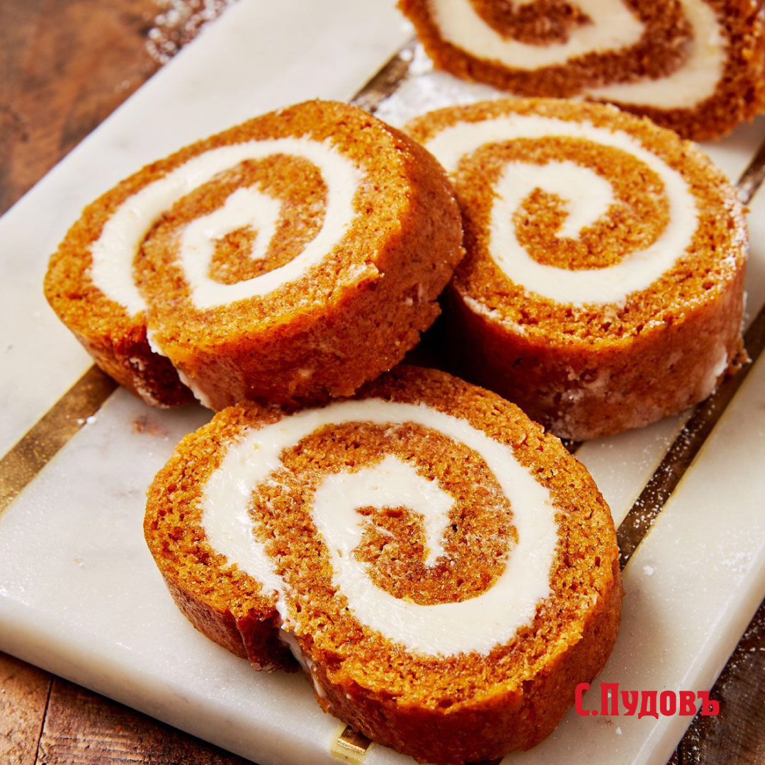 🍥Тыквенный рулет с крем-чизом