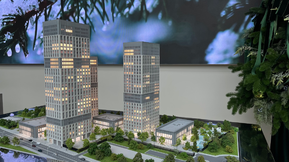 Макет ЖК в районе парка Сокольники