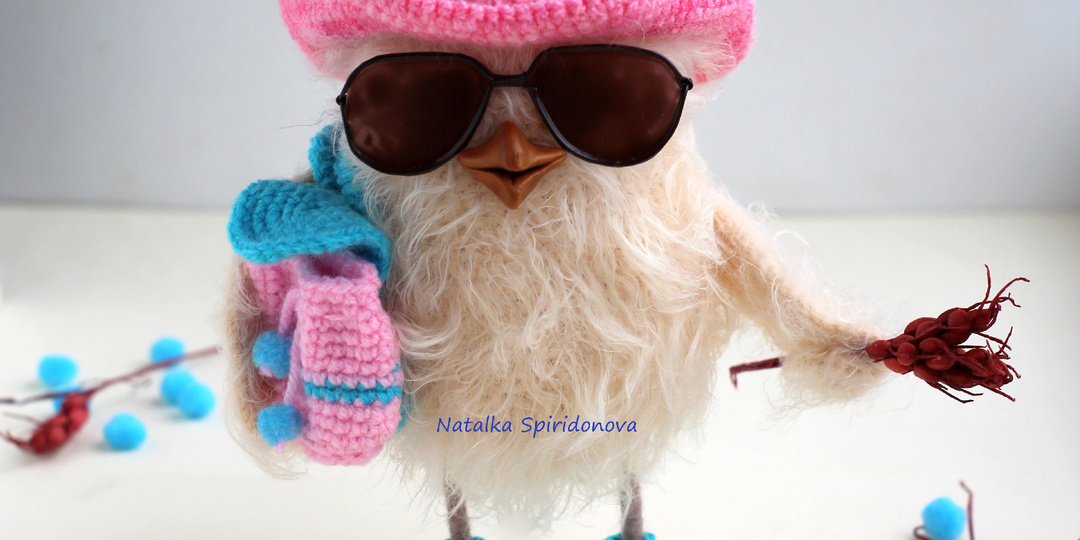 Схема вязания совушки в очках (Этап 1)