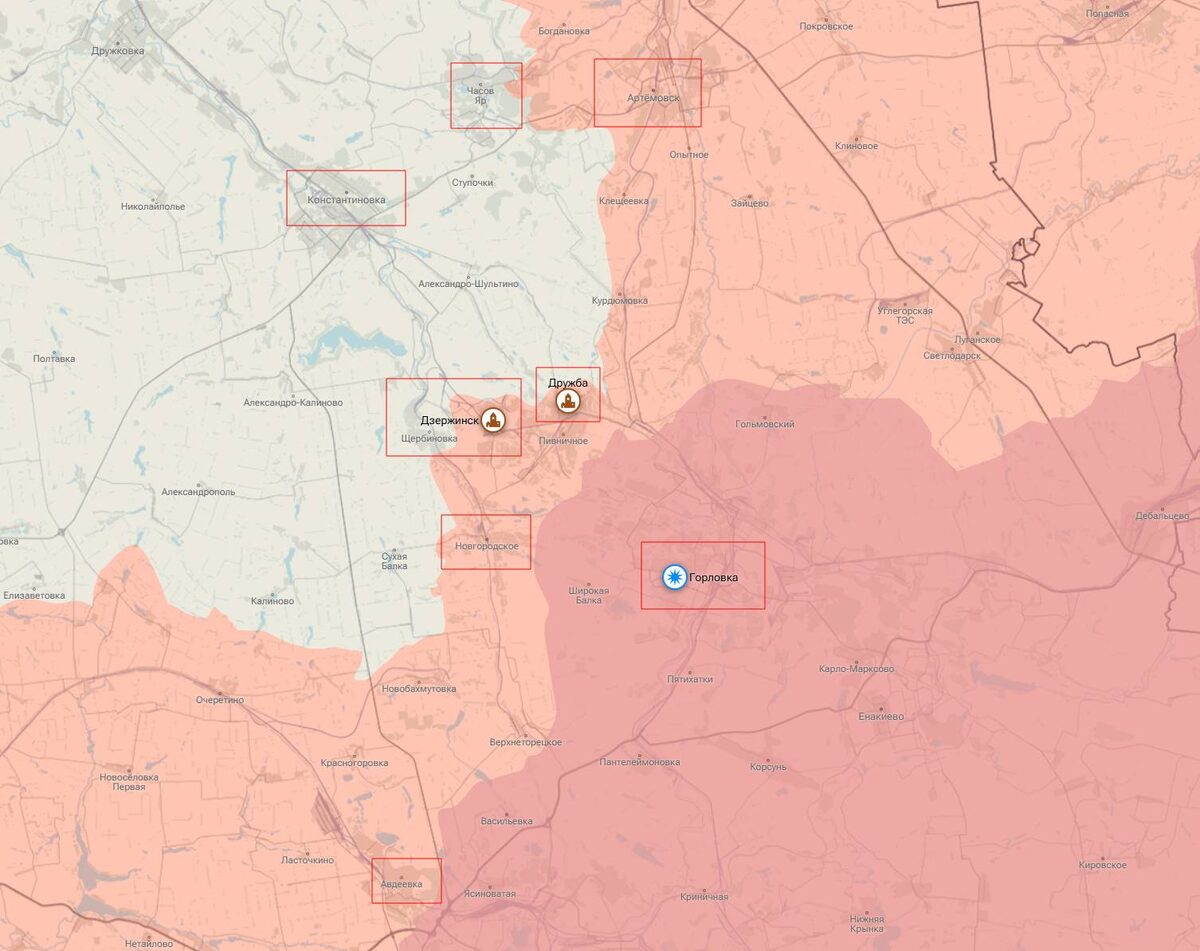 Карта на основе интерактивной карты СВО от РИА Новости https://ria.ru/20220622/spetsoperatsiya-1795199102.html