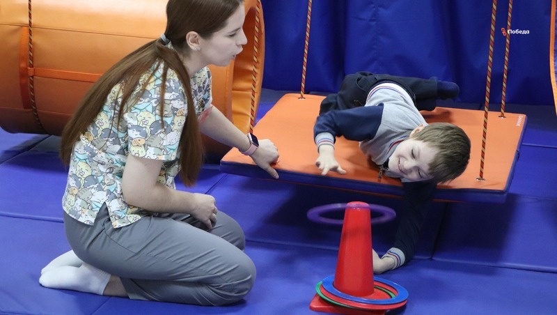    Занятия в сенсорно-динамическом комплексе «Дом совы» Фото: Дмитрий Ахмадуллин / / ИА «Победа26»