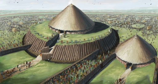 Круахан. Реконструкция холма Рат Круахан с культовыми и общественными зданиями