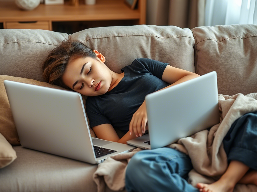 Блогер за работой в тяжёлых условиях