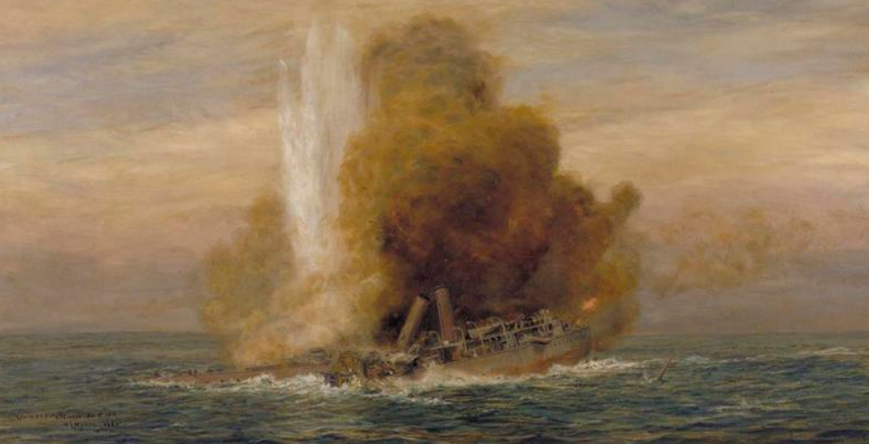 Гибель крейсера "Патфиндер", рисунок