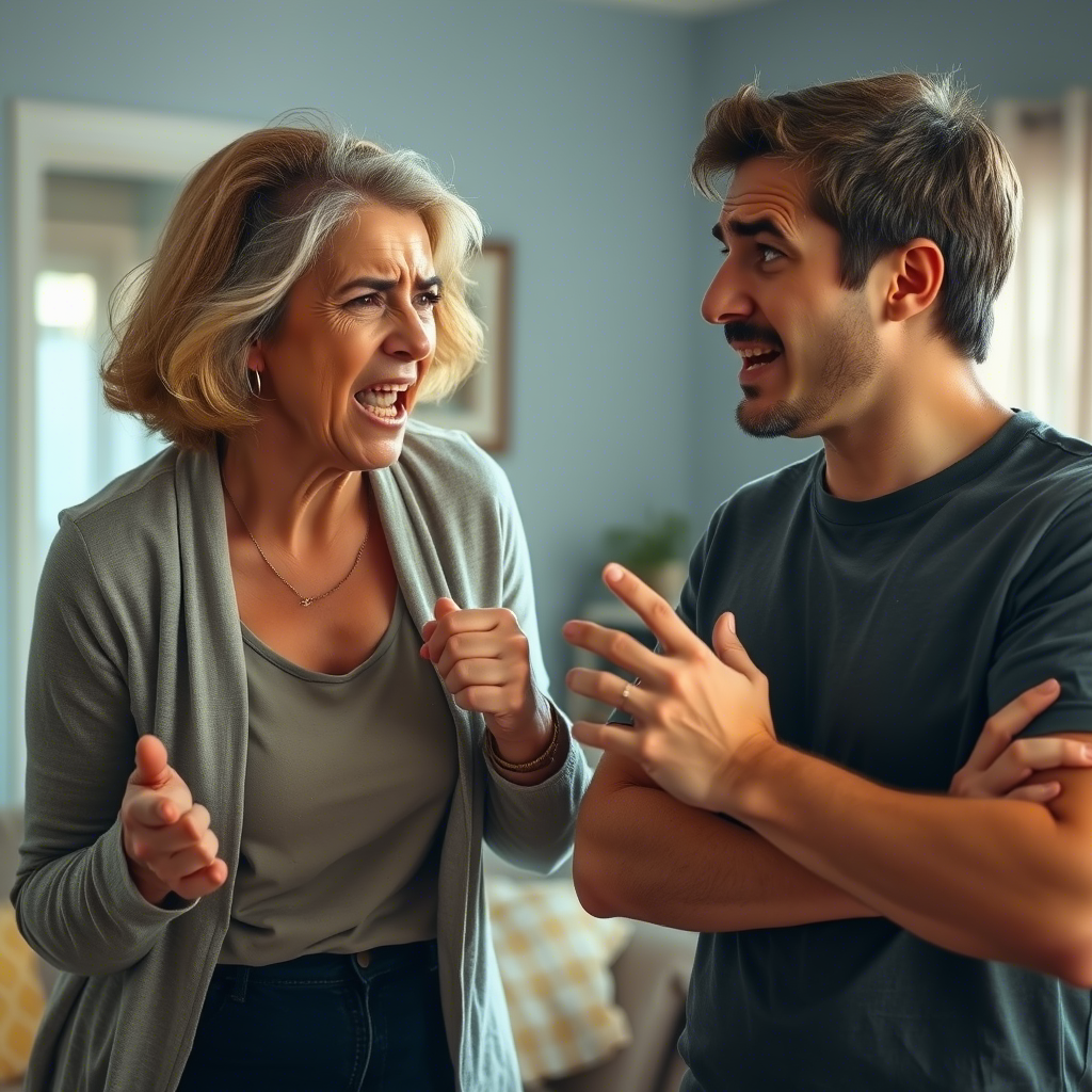 Мать убеждает сына не жениться. 