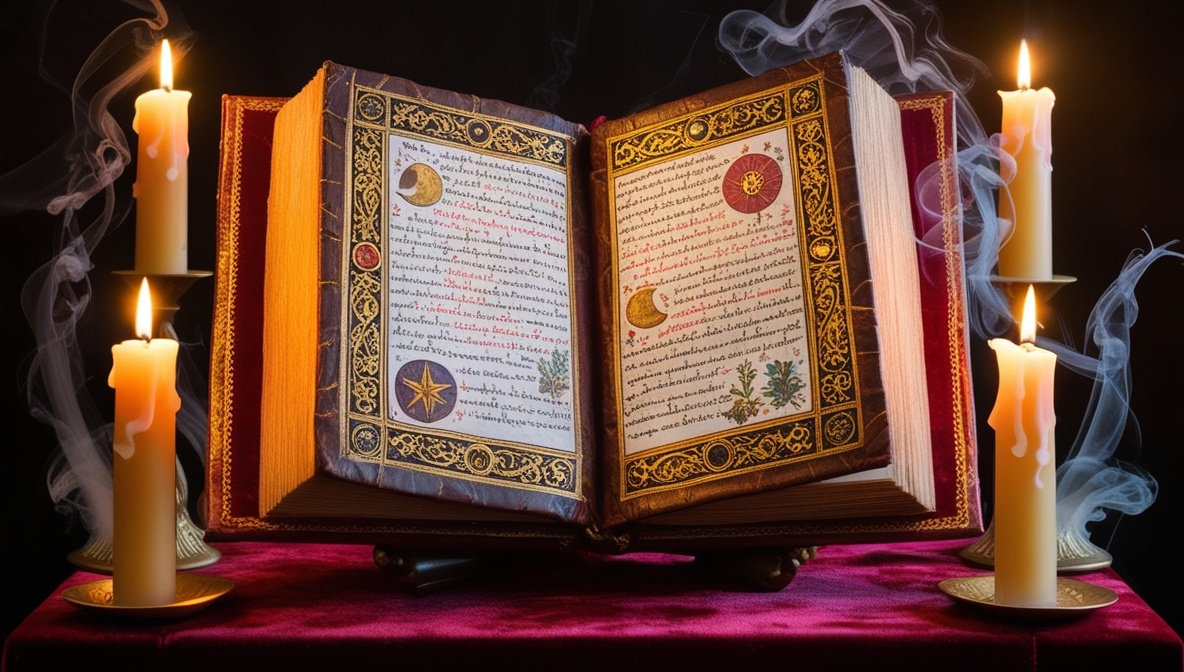 Магическая книга, рисунок созданный автором