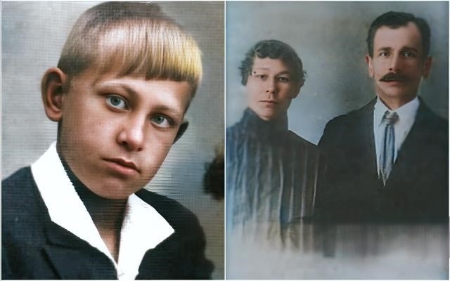 Маленький Евгений и его родители