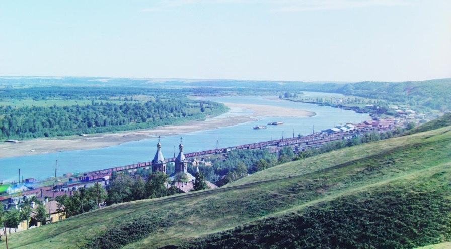 Железнодорожная станция в Уфе. Фото С.Прокудина-Горского, 1910 г.