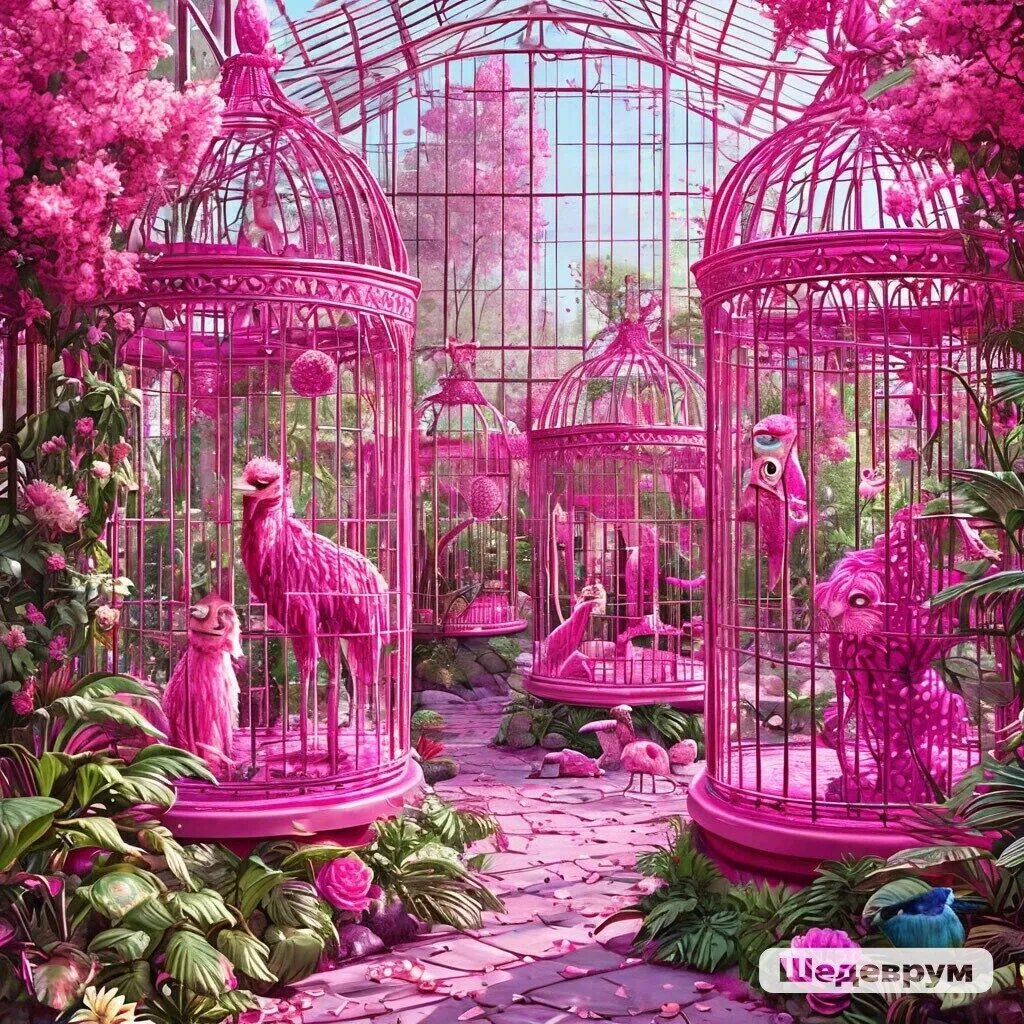 Розовый зоопарк по версии нейросити