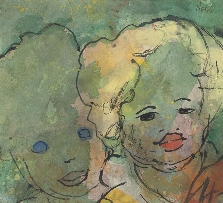 Снова беру работу Эмиля Нольде в надежде, что он бы не возражал