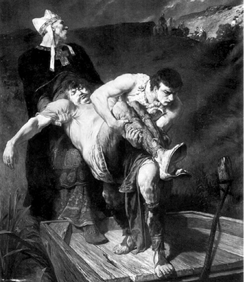 Эварист Виталь Люмине. Смерть Хильперика. 1885. Ратуша, Лион
