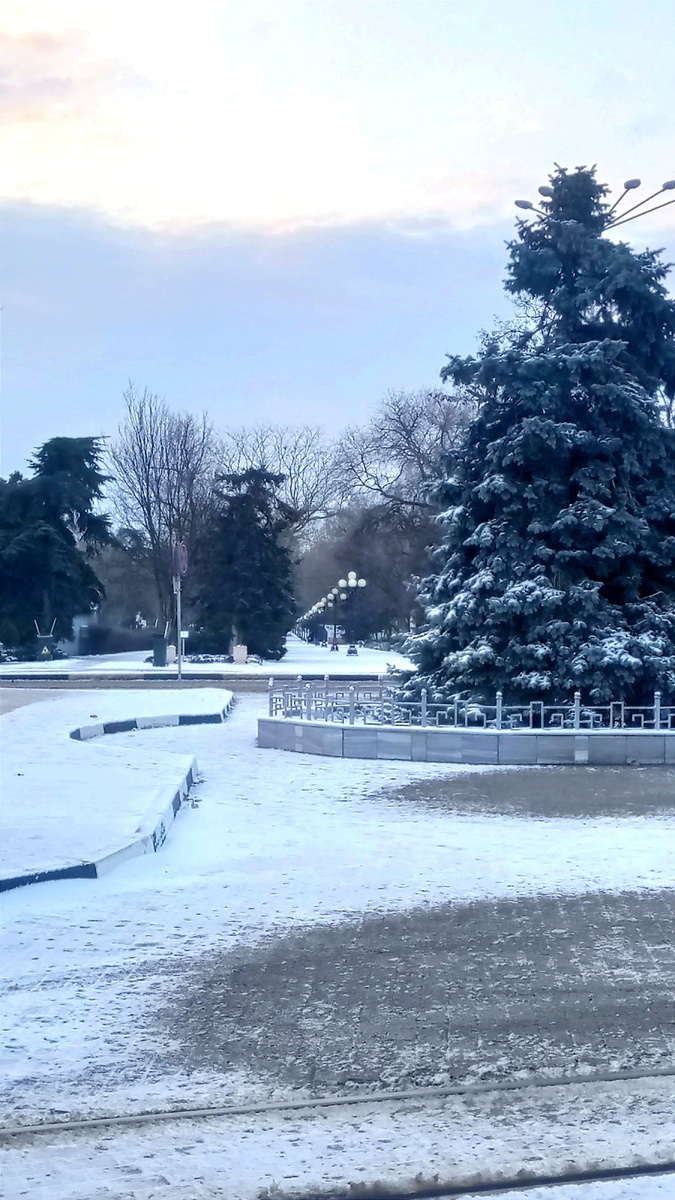 Снег в Евпатории